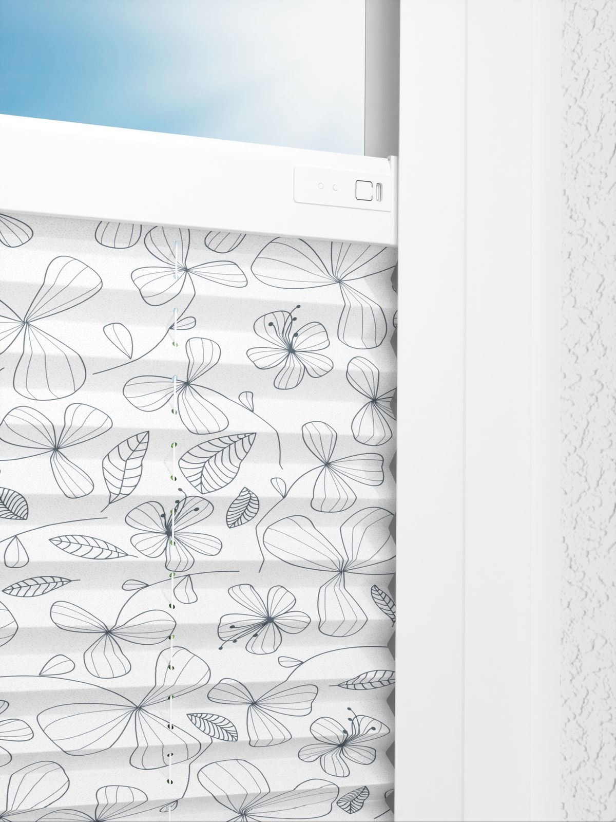 Detailansicht LYSEL HOME Plissee 407A Dark Floral