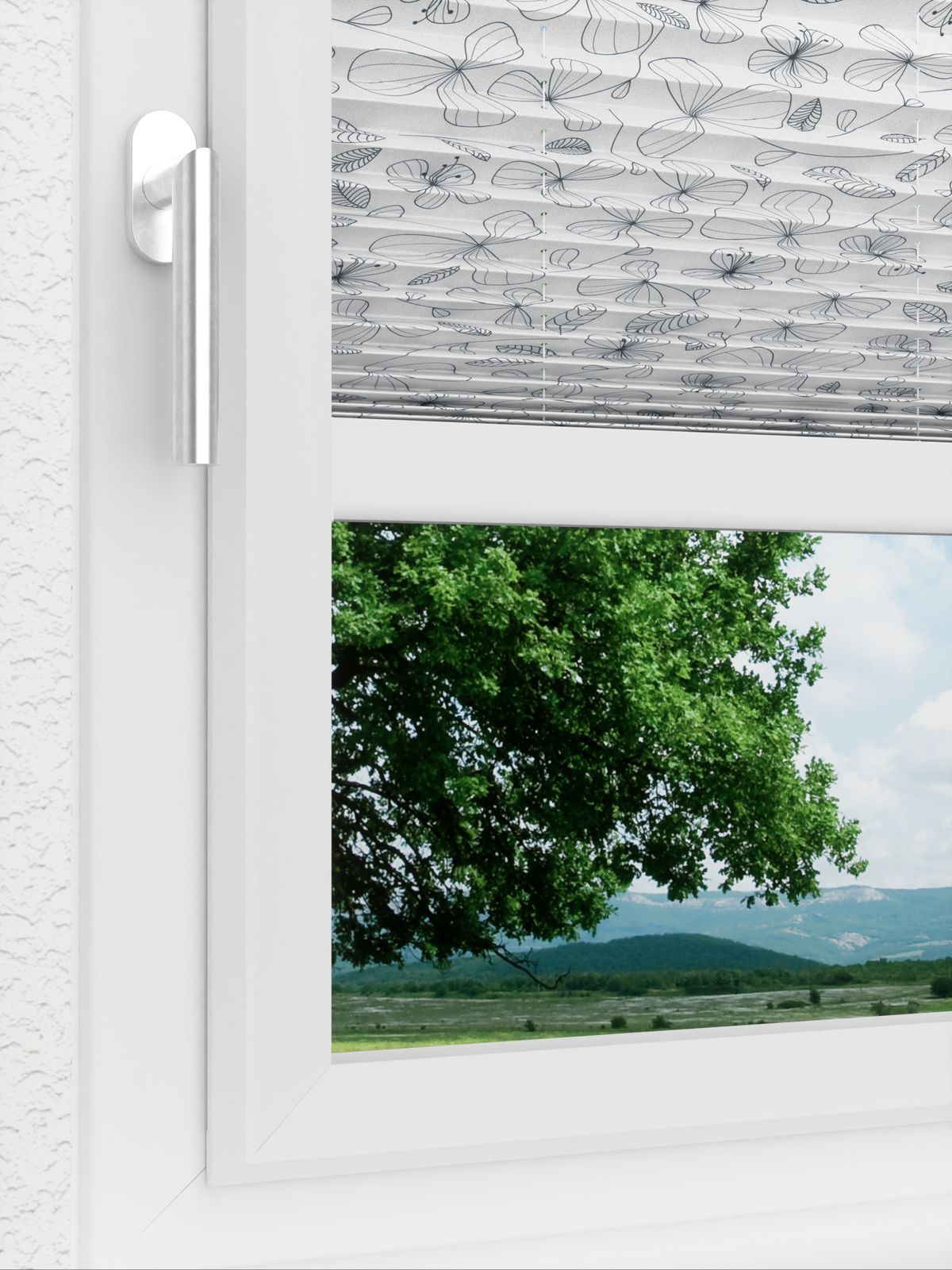Detailansicht LYSEL HOME Plissee 407A Dark Floral