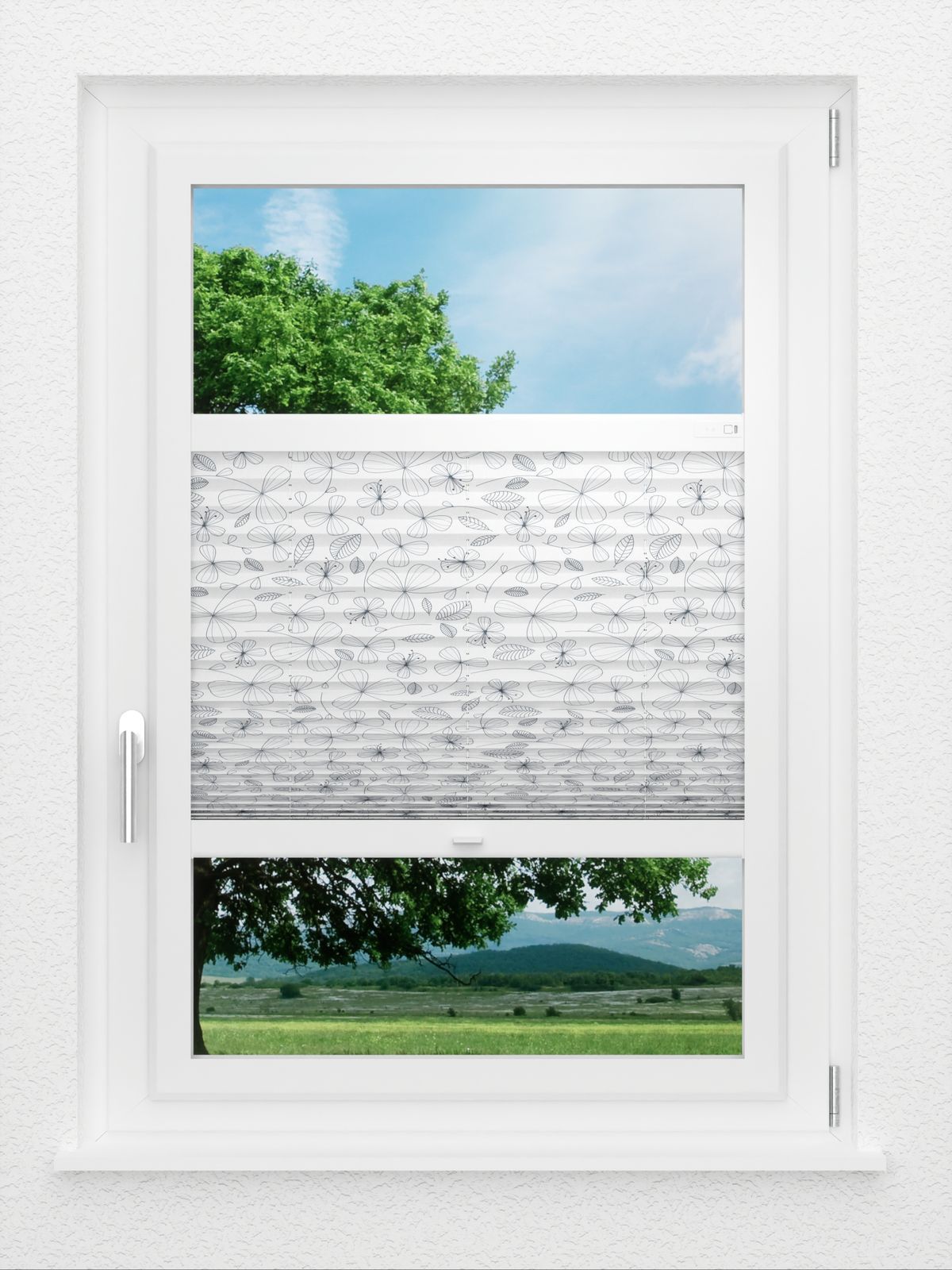 Detailansicht LYSEL HOME Plissee 407A Dark Floral