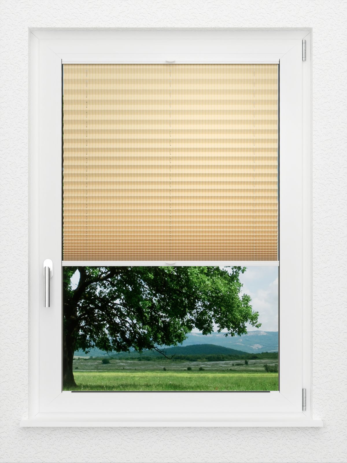 Detailansicht LYSEL HOME Plissee 414A Silky Streifen