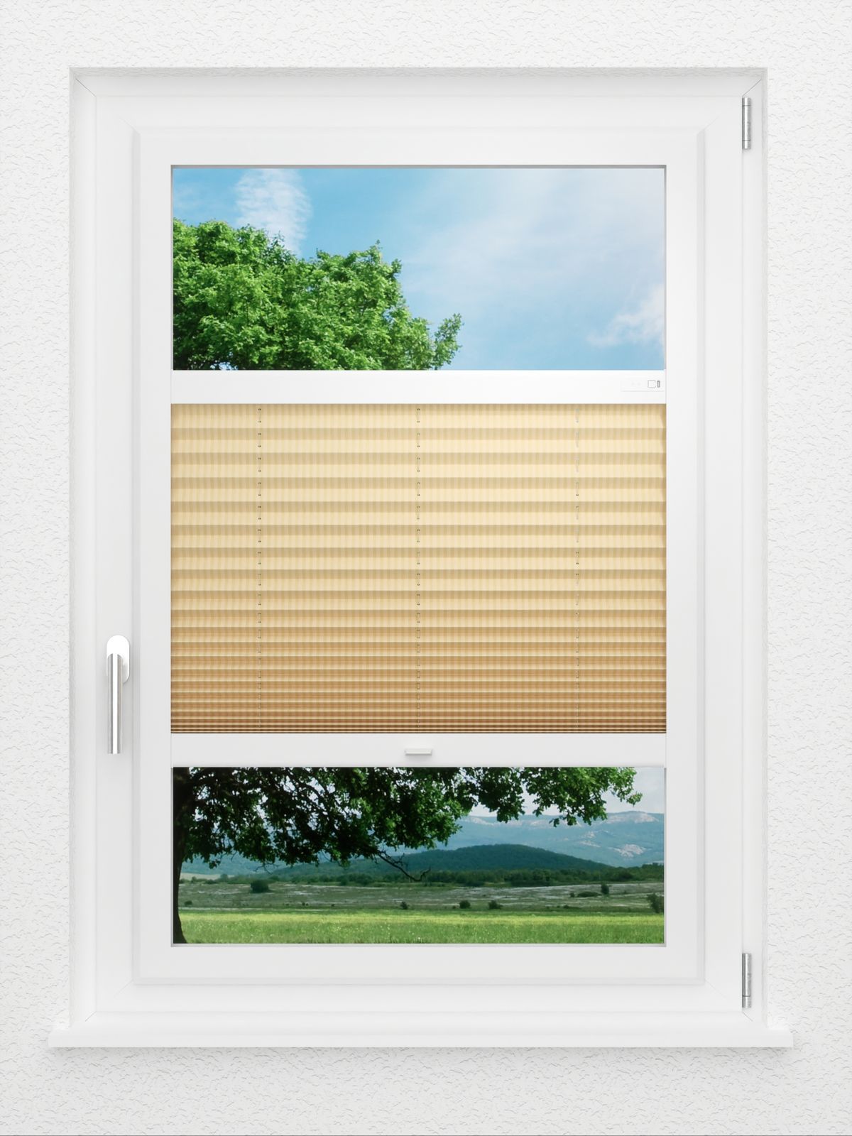 Detailansicht LYSEL HOME Plissee 414A Silky Streifen