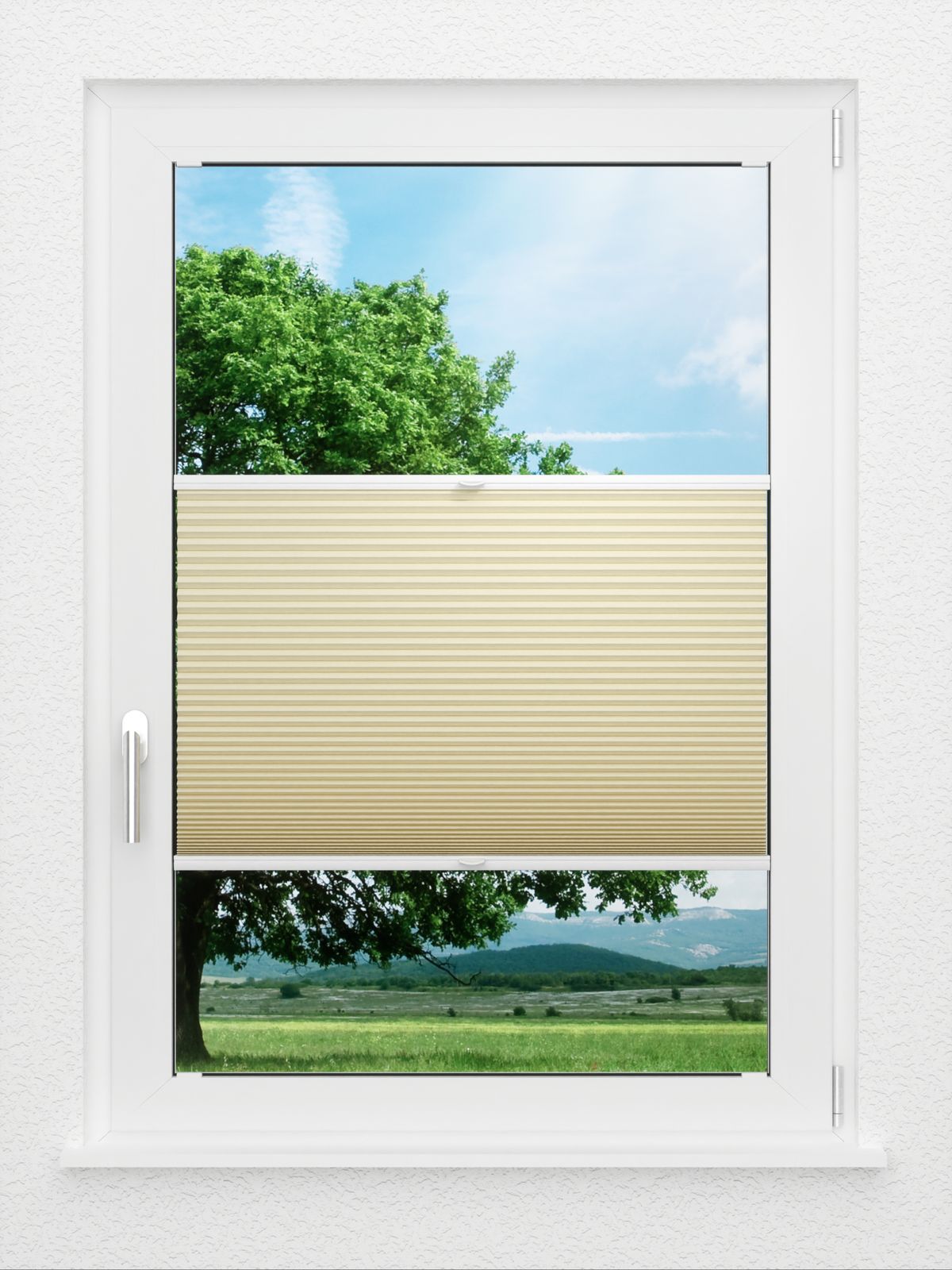 Detailansicht LYSEL HOME Plissee 320A Shadow BO Wabe
