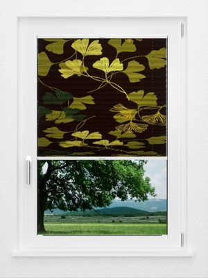 Preview LYSEL HOME Plissee 428A Ginkgos Midnight 1