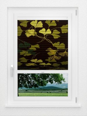 Preview LYSEL HOME Plissee 428A Ginkgos Midnight 1