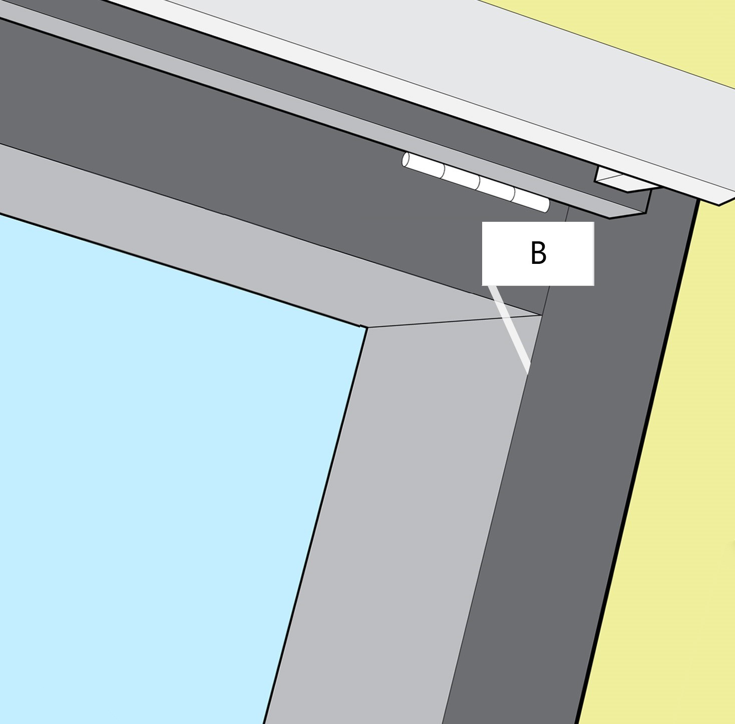 Fenêtre sans joint d'ombre