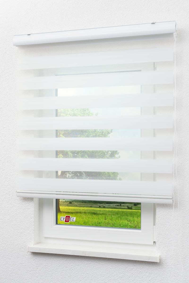 Lysel - Qualitätsdoppelrollo mit Blende weiß