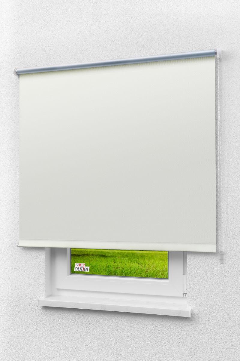 Lysel Outlet - Verdunkelungsrollo Thermo Streifen Weiß