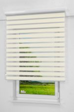 Rollo Standard Lysel Outlet - Doppelrollo Kassette Perlweiß