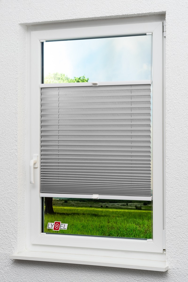 Lysel - Qualitätsplissee Crush zum Schrauben Steingrau