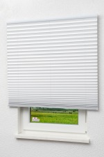 Plissee Standard Lysel Outlet - Plissee Thermo freihängend Reinweiß