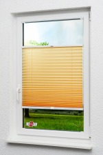 Plissee Standard Lysel - Qualitätsplissee Crush Tageslicht apricot