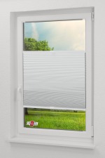 Plissee Standard Lysel - Qualitätswabenplissee abdunkelnd reinweiß