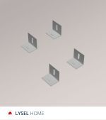 grau Vorschau SET - Equerres de fixation LYSEL HOME #1W grau
