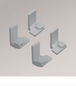 grau Vorschau SET Equerres de fixation Exklusiv Decomatic #1W grau