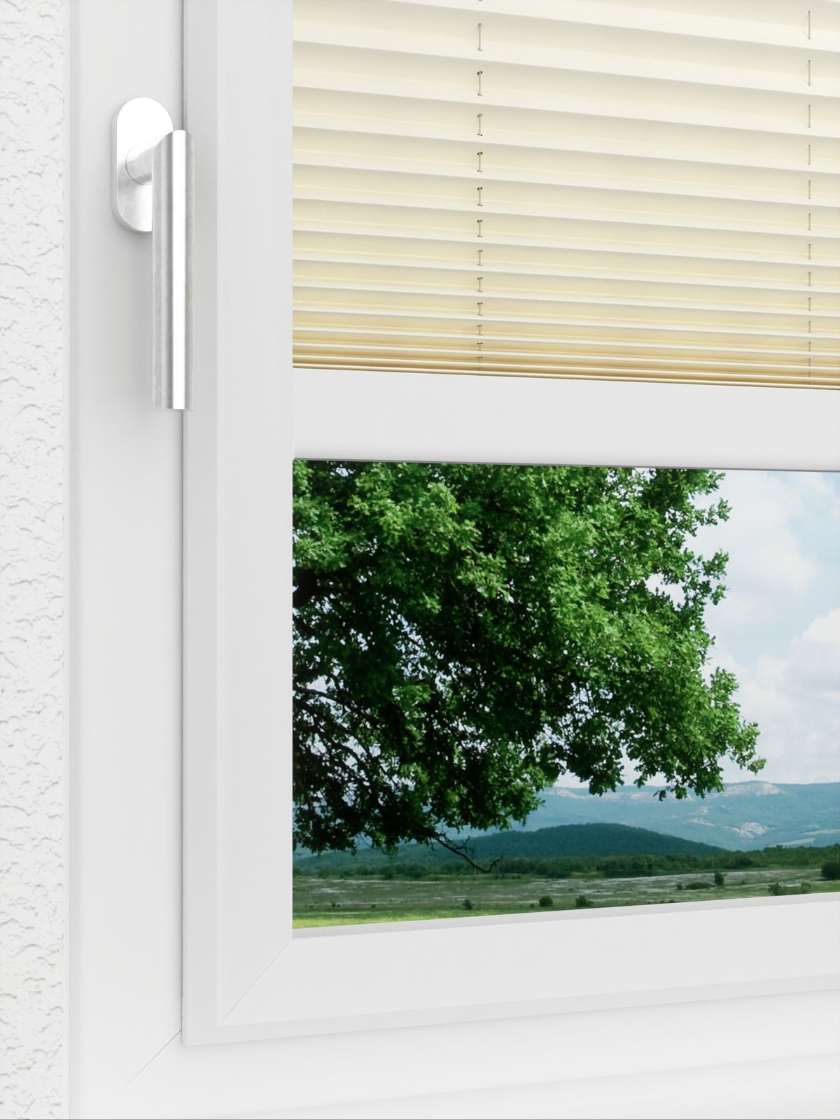 Detailansicht LYSEL HOME Plissé 101A Crepe Pearl