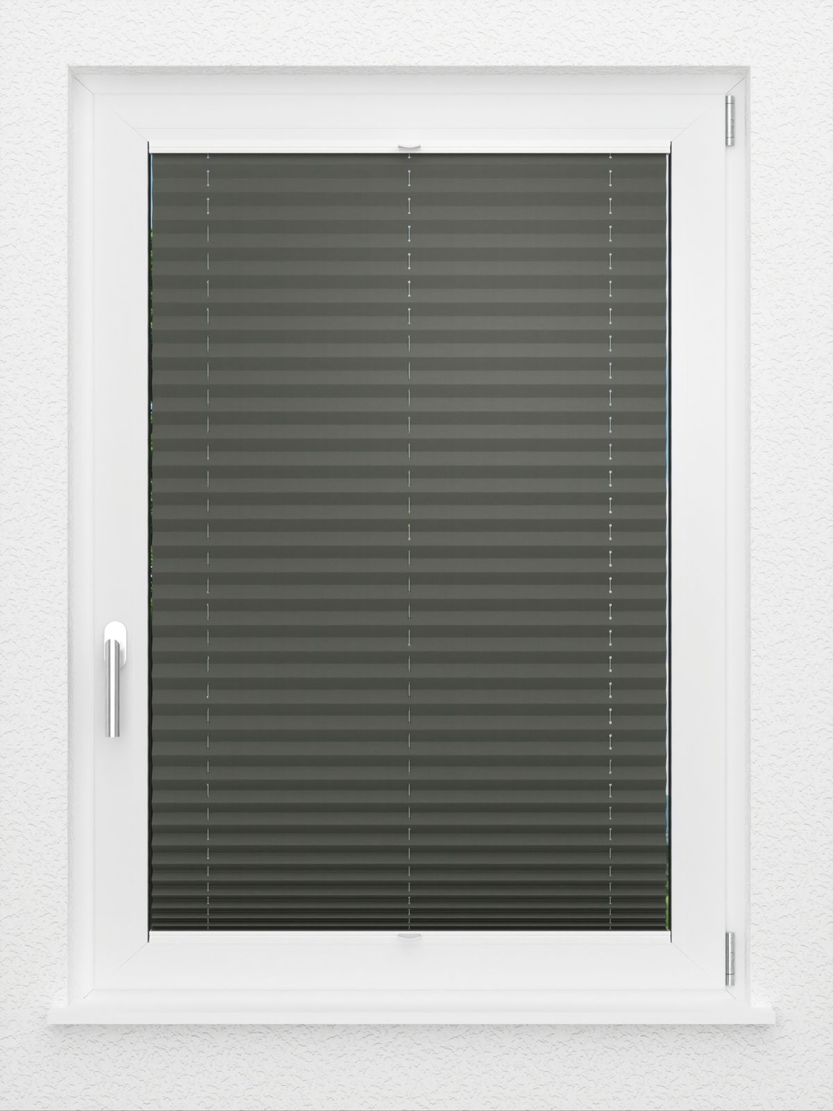 Detailansicht LYSEL HOME store plissé 211A Crepe Pearl