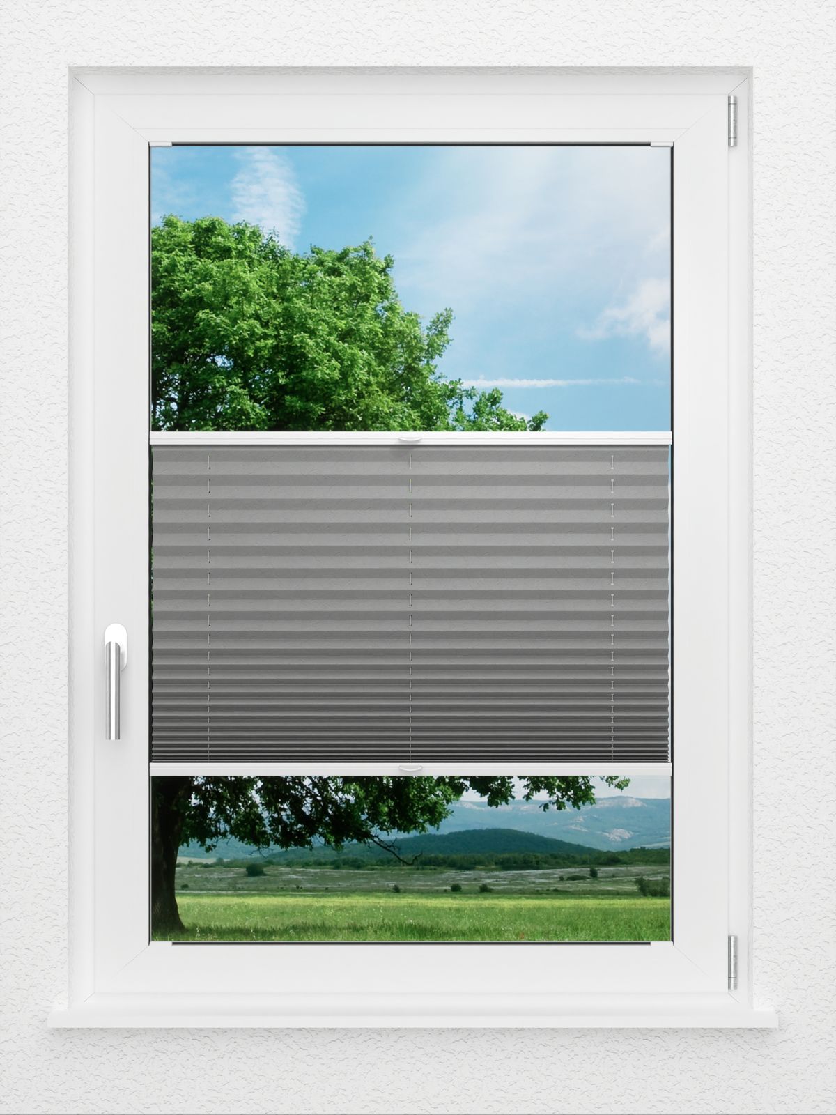 Detailansicht LYSEL HOME plissé 136A Crush Pearl