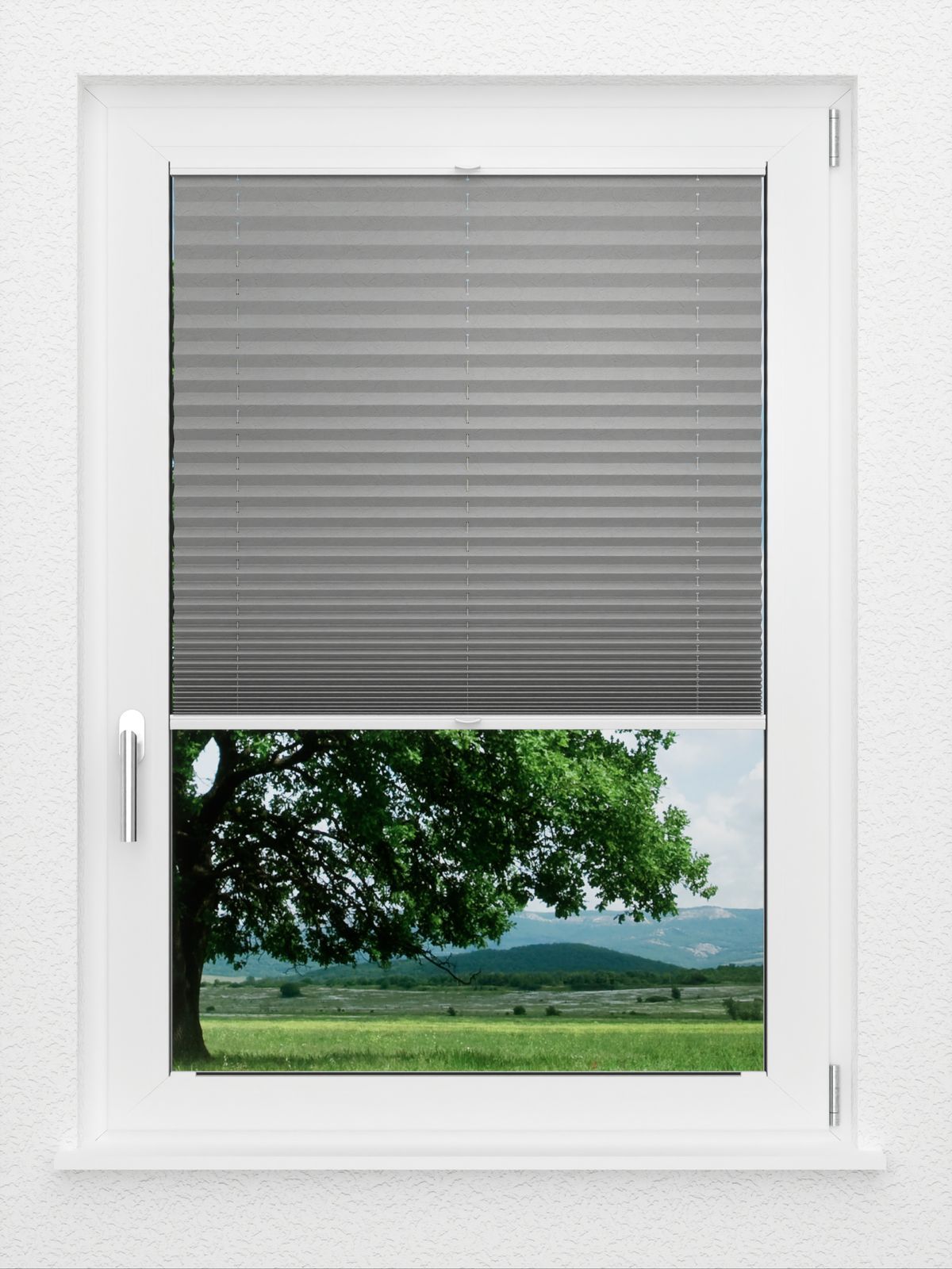 Detailansicht LYSEL HOME plissé 136A Crush Pearl