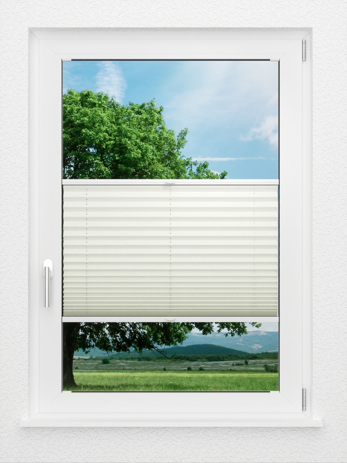 Detailansicht LYSEL HOME plissé 241A Crush Pearl