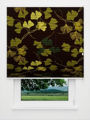 plissé Ginkgo Nuit 8770.5020 Fensteransicht
