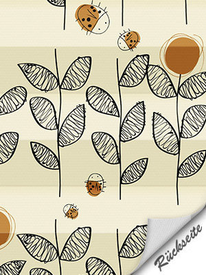 Vue détaillée disponible. - Cliquez ici Stoff Plissee Maßanfertigung Le monde des coccinelles 03.613