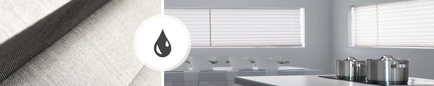 Plissés pour la salle de bain Plissés adaptés aux pièces humides dans la salle de bain