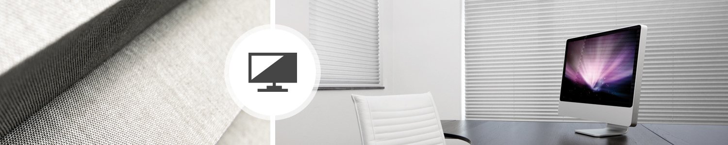 stores plissés adaptés aux postes de travail sur écran