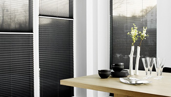 Transparente Plissee