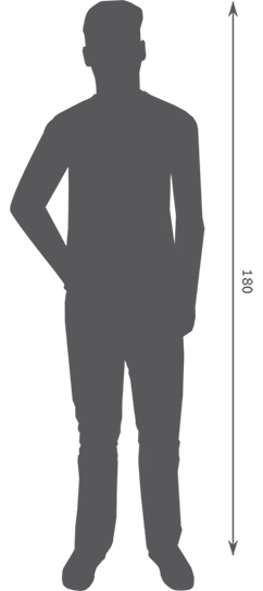 Personne, taille 180 cm